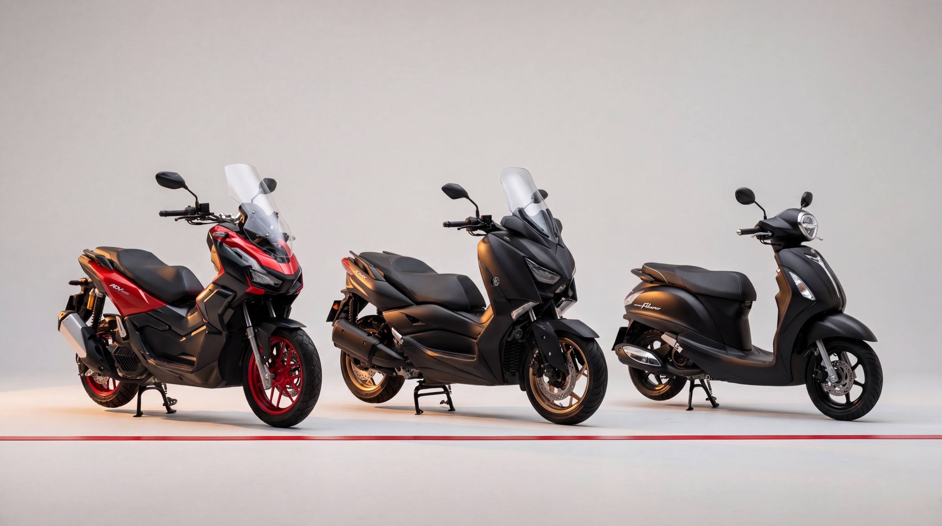 Парк байков APARTEL на Пхукете — Honda Forza, Click и PCX в линейке