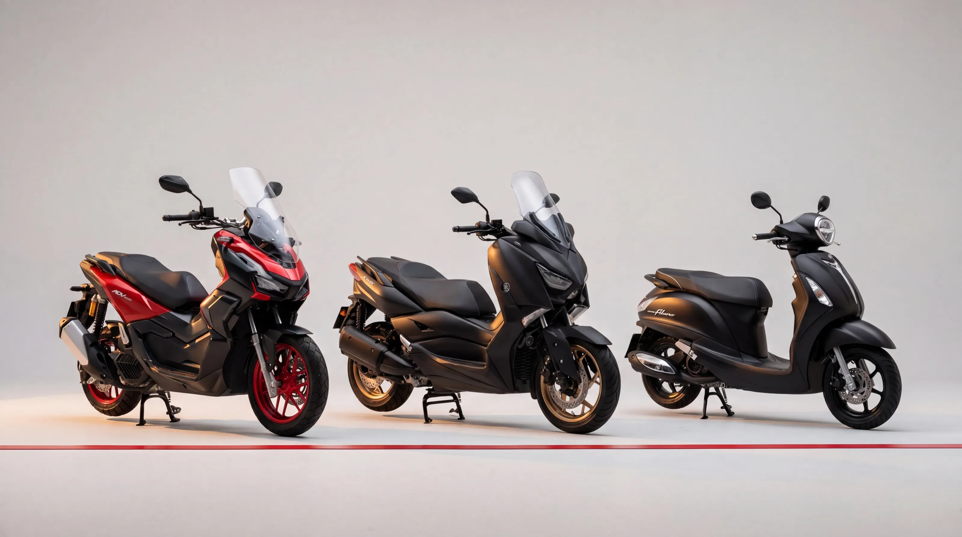 Honda Click 160 and PCX 160 lined up — which scooter to rent in Phuket