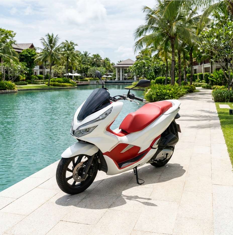 Honda PCX у резорта в Лагуне — аренда байка для жизни на вилле
